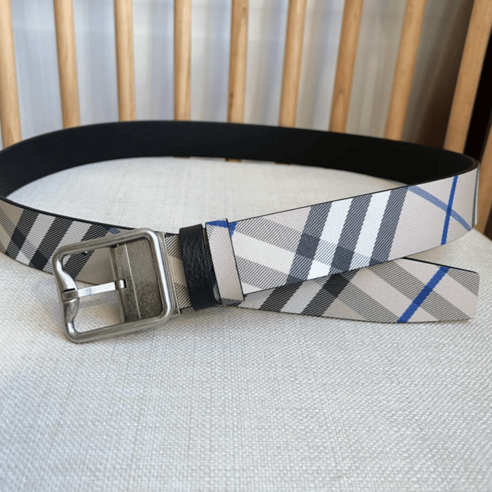 Burberry Classic Nova Check Leather 35mm Belt For Men view 5