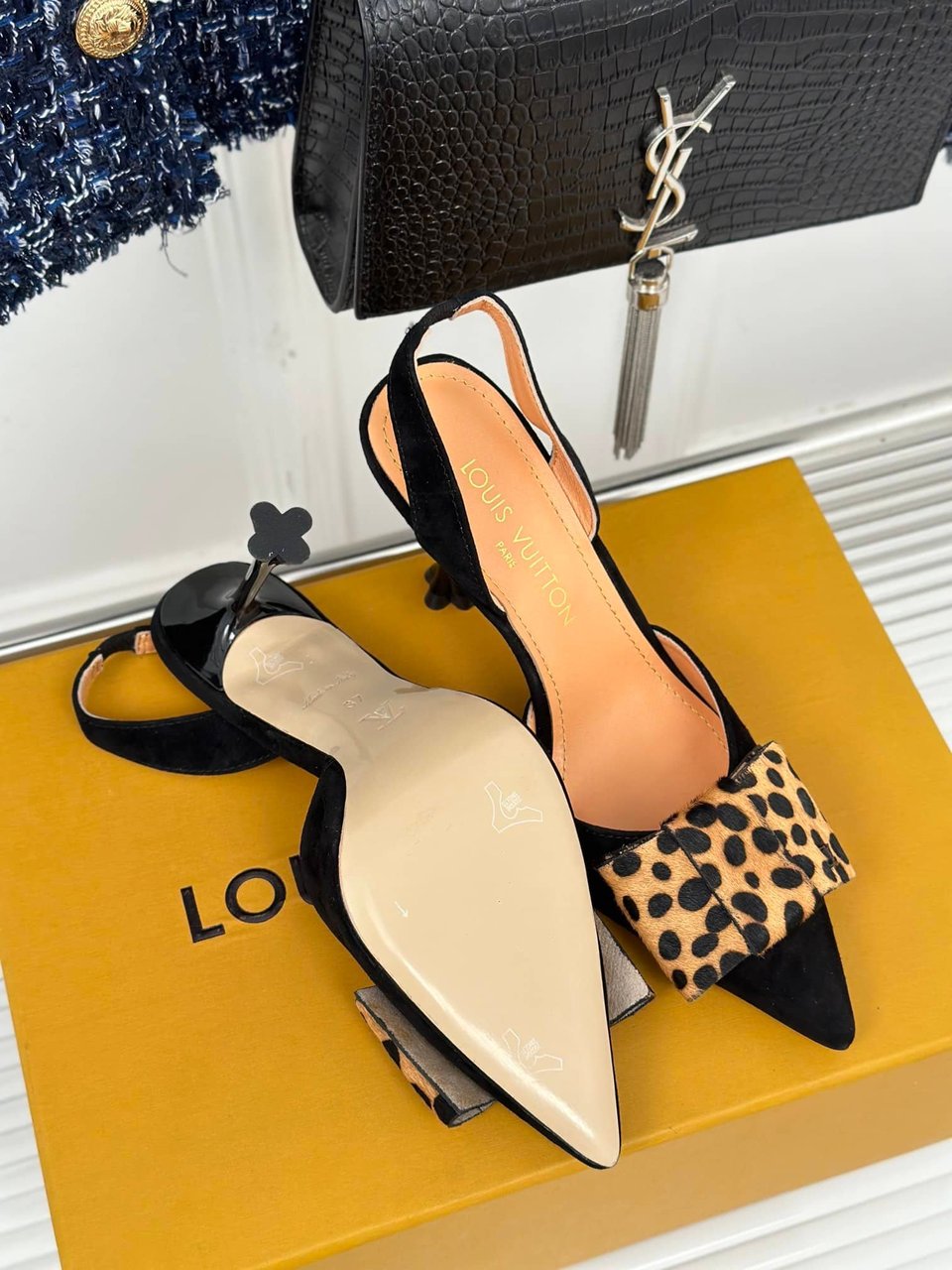 Louis Vuitton Blossom Slingback Pump Black 1Ac8B4 view 10