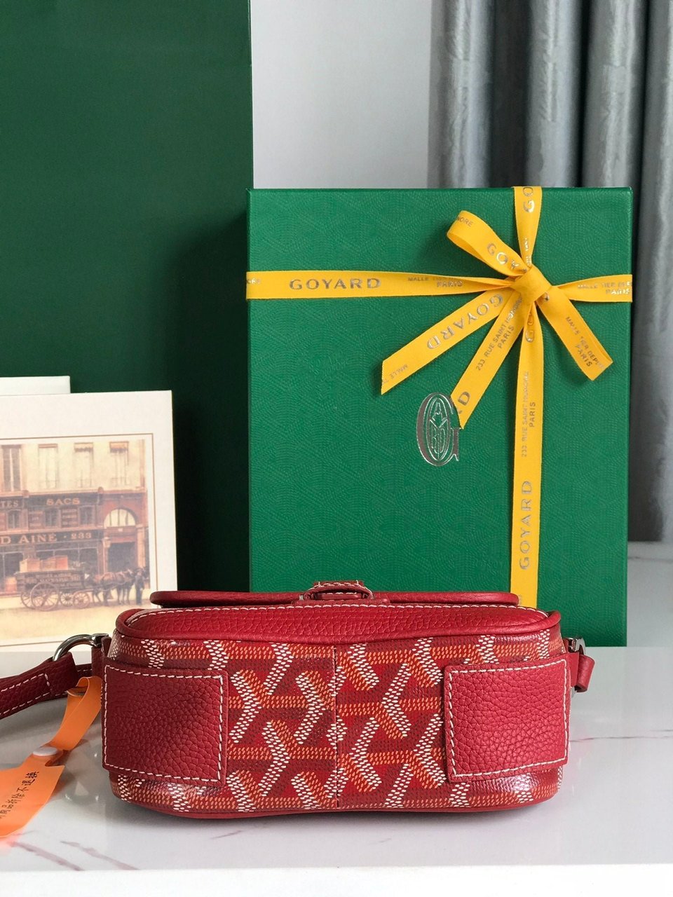 Goyard Grand Bleu 16cm Classic Red Goyardine Canvas And Lambskin view 9