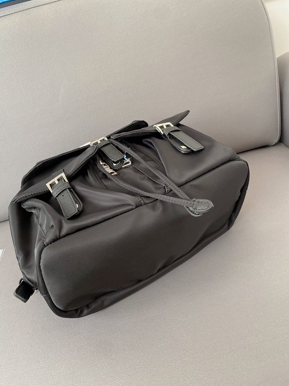 Prada Re-Nylon Medium Backpack Black view 9