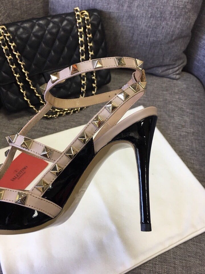 Valentino Patent Rockstud Caged Pump 100Mm Black Zw2S0393Vnwn91 view 6