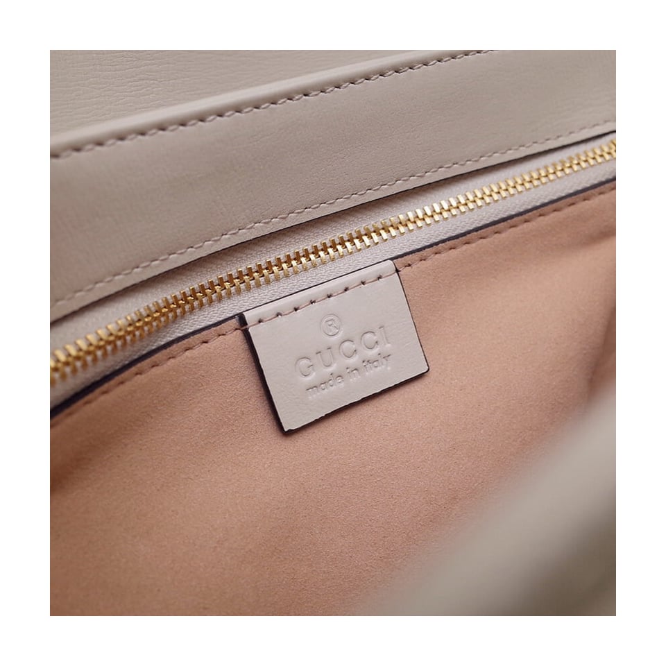 Gucci Horsebit 1955 Shoulder Bag In White Leather view 12