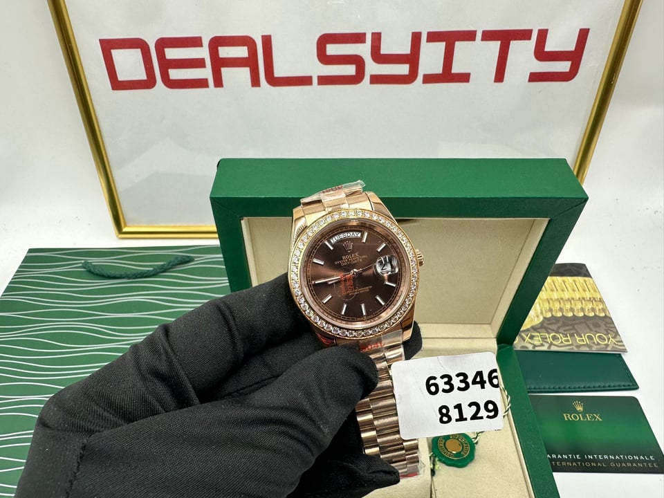 Rolex Day-Date 40 mm Chocolate Dial 228345RBR view 3