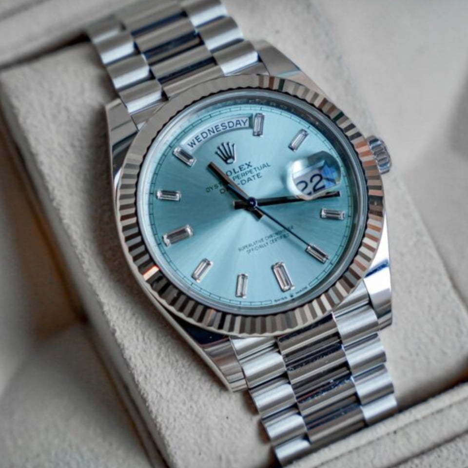 [Superclone] Rolex Day-Date 36mm Ice-Blue Dial President 128236 view 2