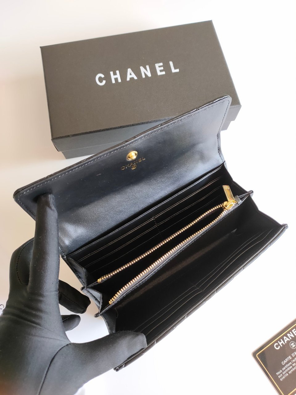 Chanel Classic Long Purse Caviar 19 Black Calfskin view 5