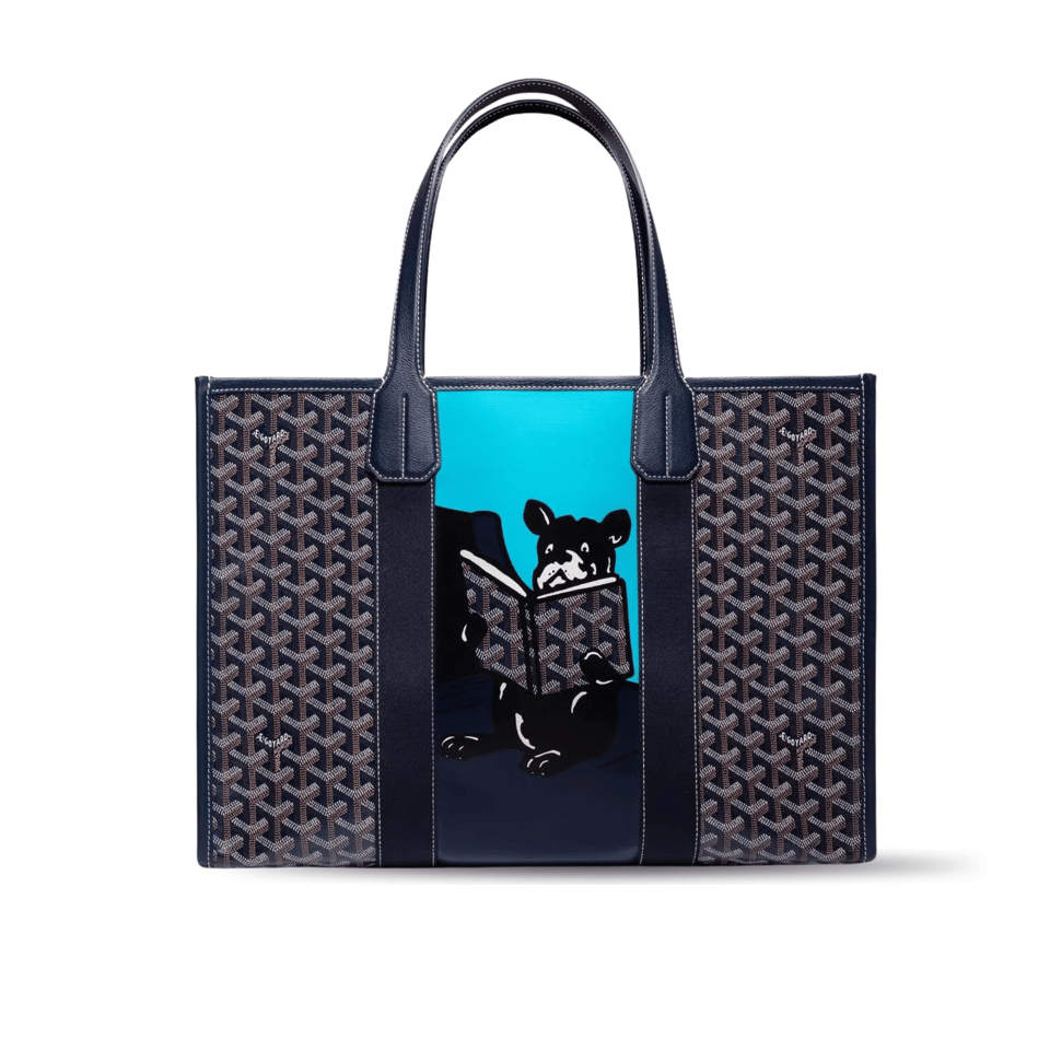 Goyard Goya Villette Tote 45Cm Navy Canvas view 2