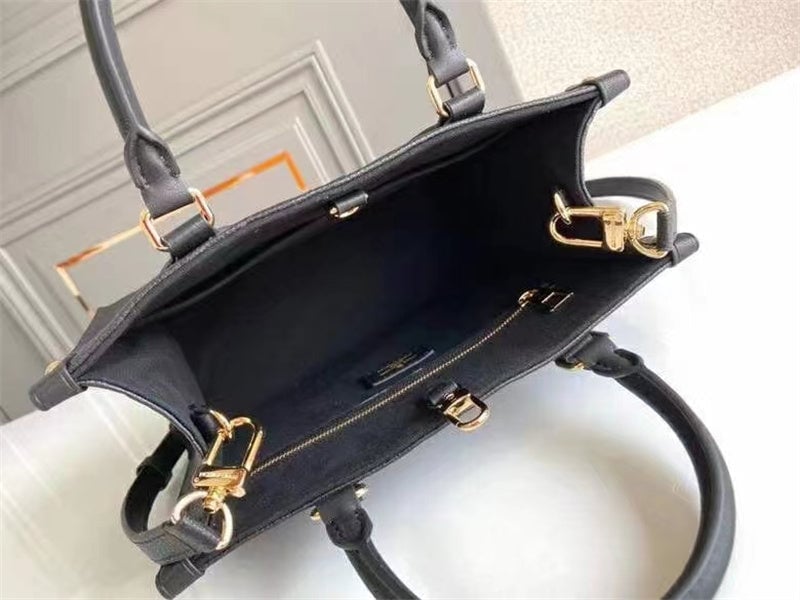 Louis Vuitton Onthego PM Monogram Empreinte Handbag Black 25cm M45653 view 8