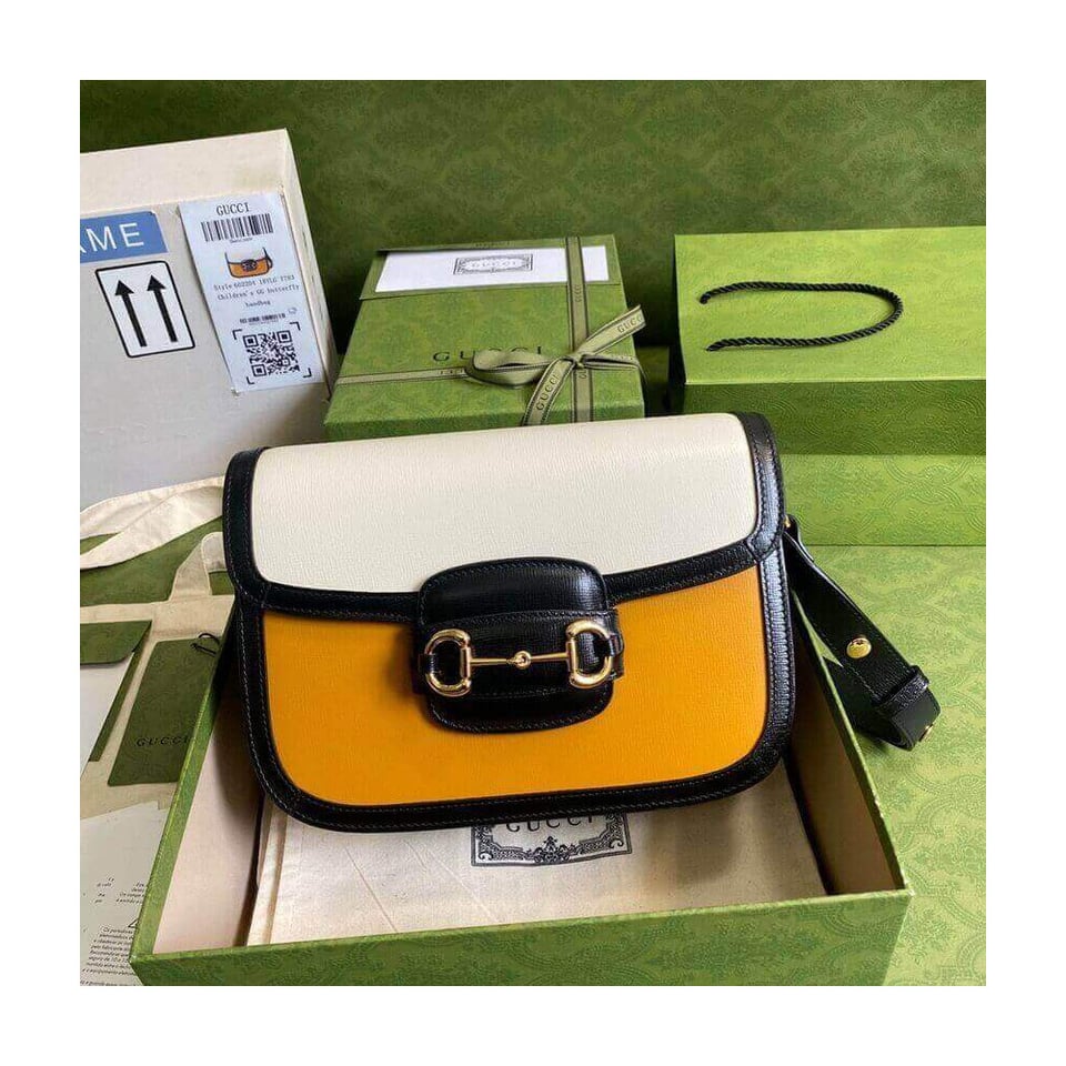 Gucci Horsebit 1955 Small Bag in White/Sand Leather view 2