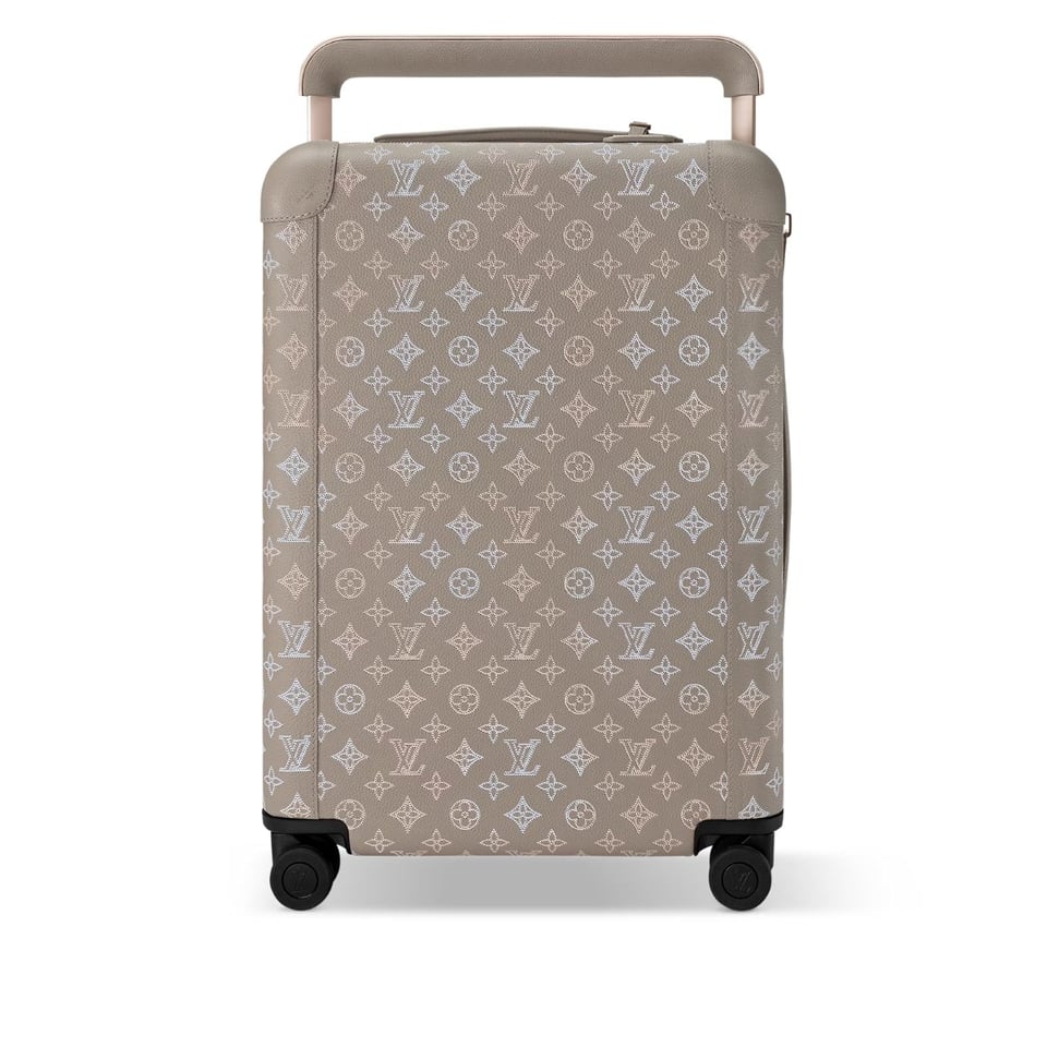 Louis Vuitton Horizon 55 Suitcase Mahina Perforated Calfskin Leather Gray 55Cm M10282 view 2