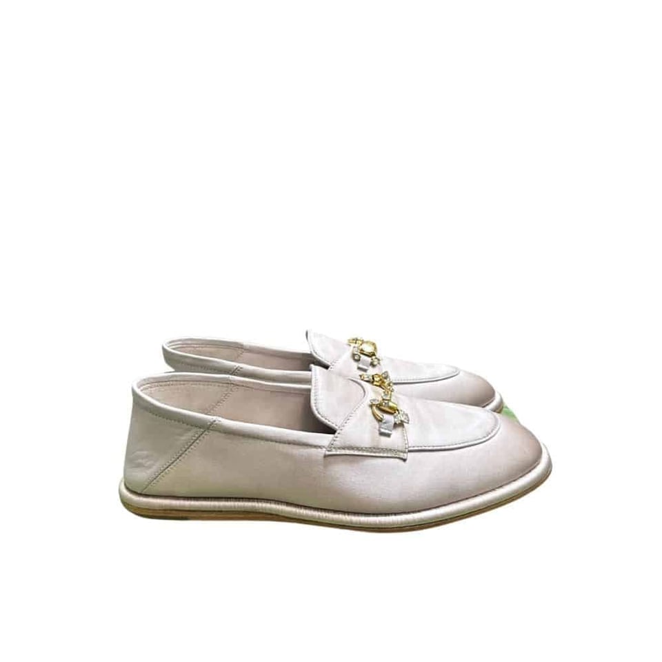 Gucci Women’S Horsebit Loafer With Crystals Beige view 2