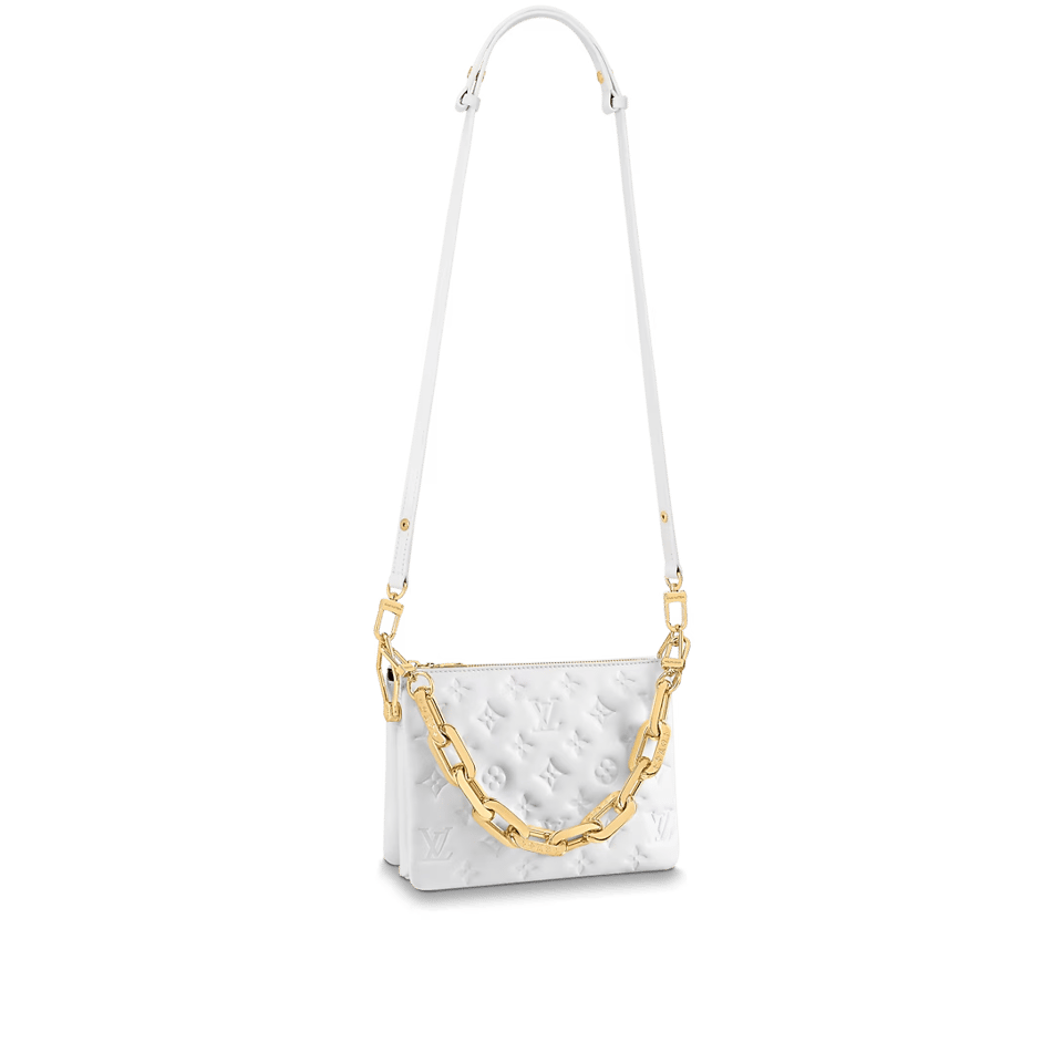 Louis Vuitton Coussin BB 22cm/8.7in Monogram Empreinte Leather White M20770 – Women view 4