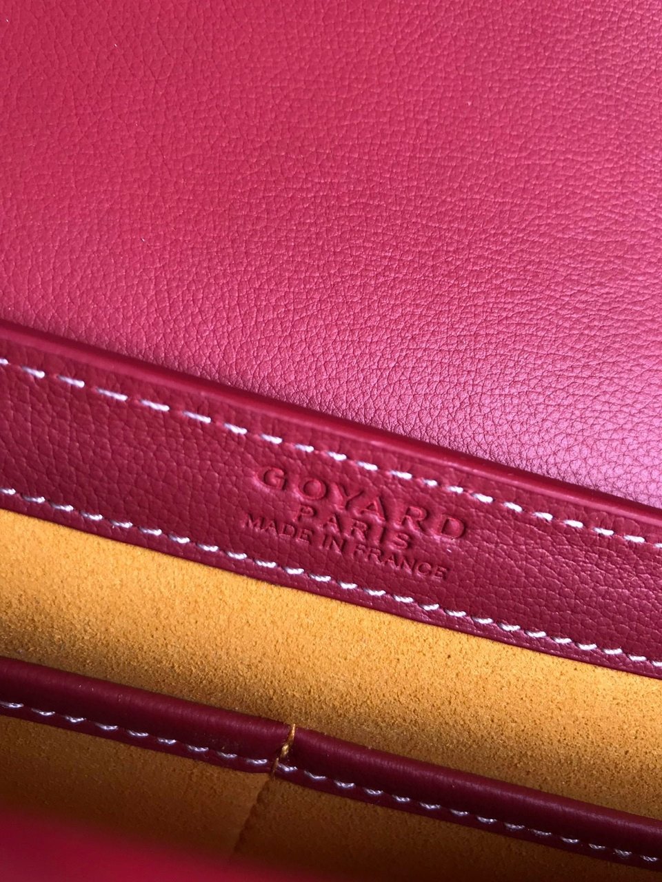 Goyard 233 Bag 25 Cm Classic Red Calfskin And Goyardine Canvas view 5