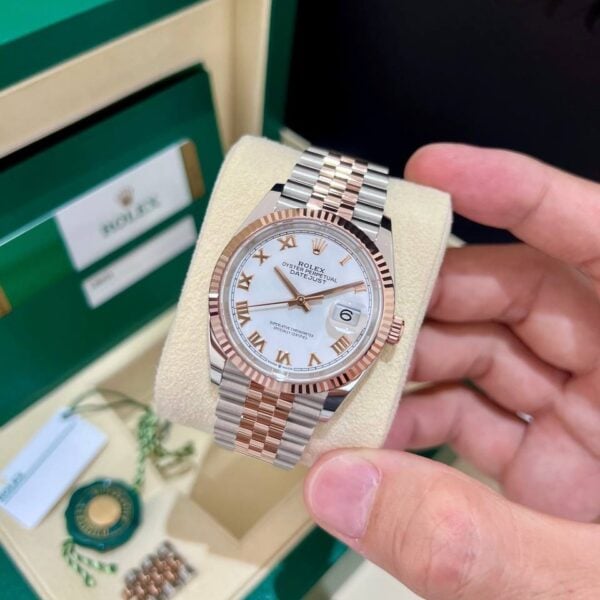 [Superclone] Rolex Datejust 36mm White Dial Everose Jubilee 126231 view 6