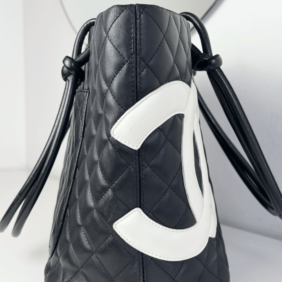 Chanel Calfskin Quilted Large Cambon Tote Black 41Cm/16in view 7