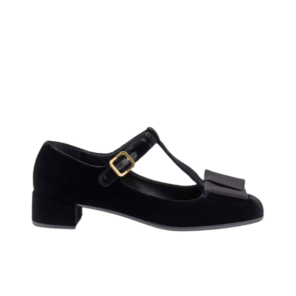 Prada Velvet Pumps Black 1I818N 068 F0002 F 035 view 2
