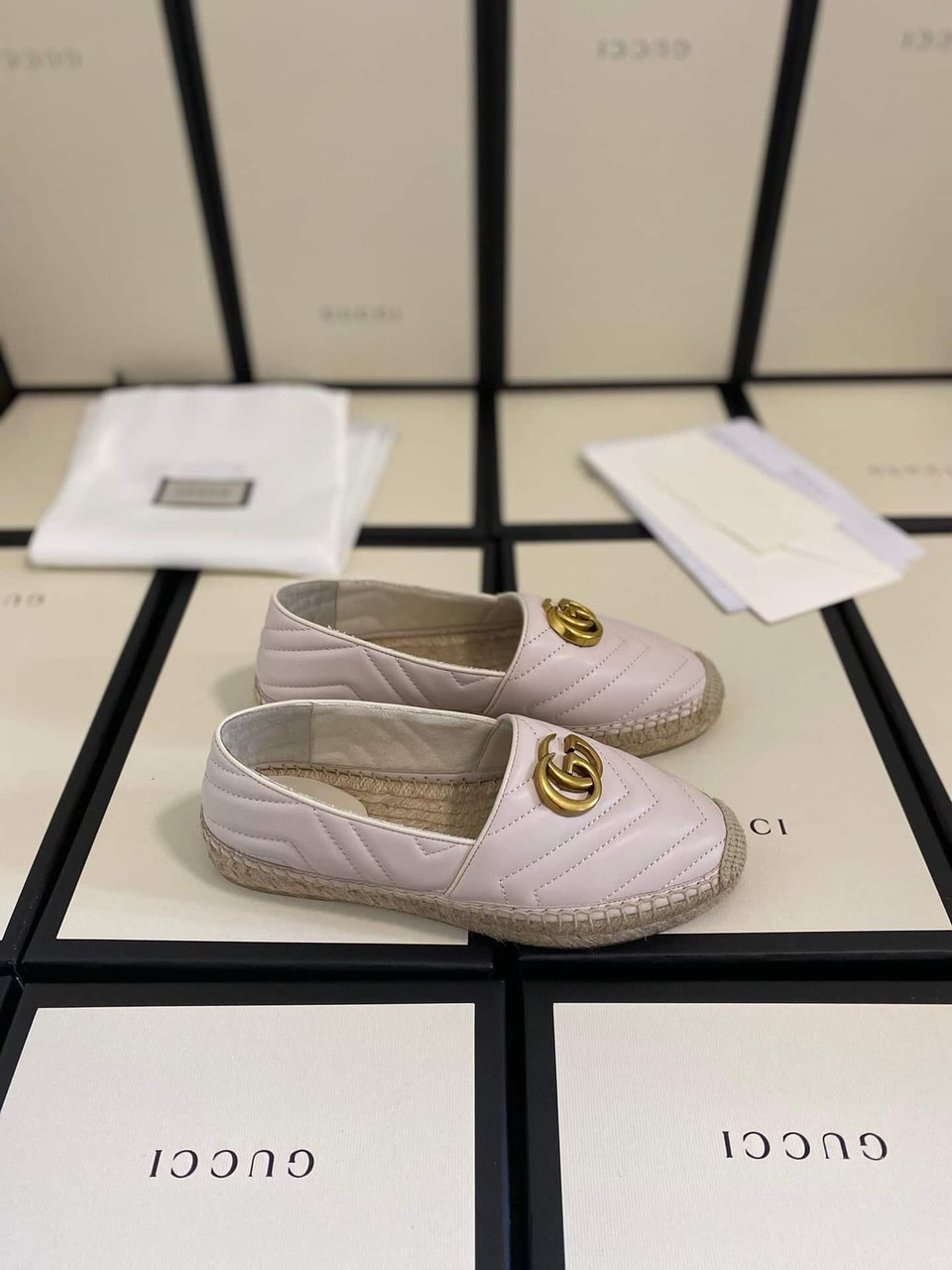 Gucci Leather Espadrille With Double G White ?551890 Bko00 1000 view 7