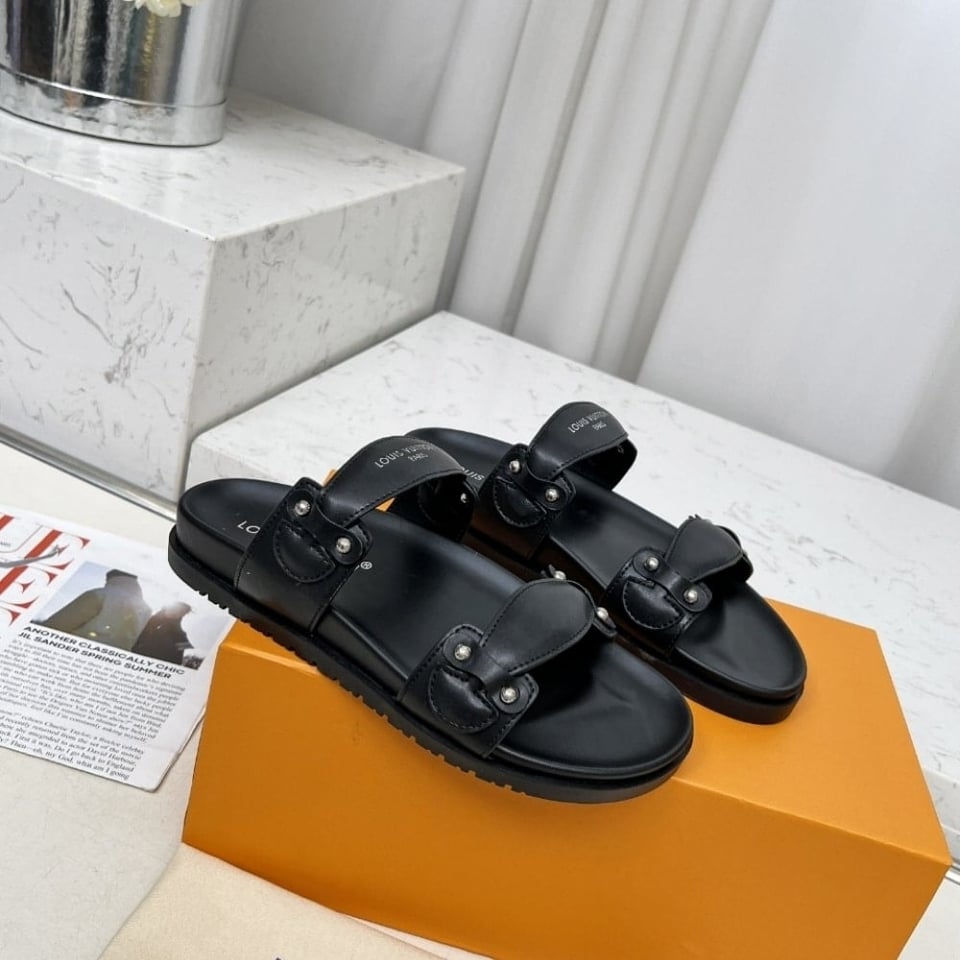 Louis Vuitton Bom Dia Comfort Mule Black view 3