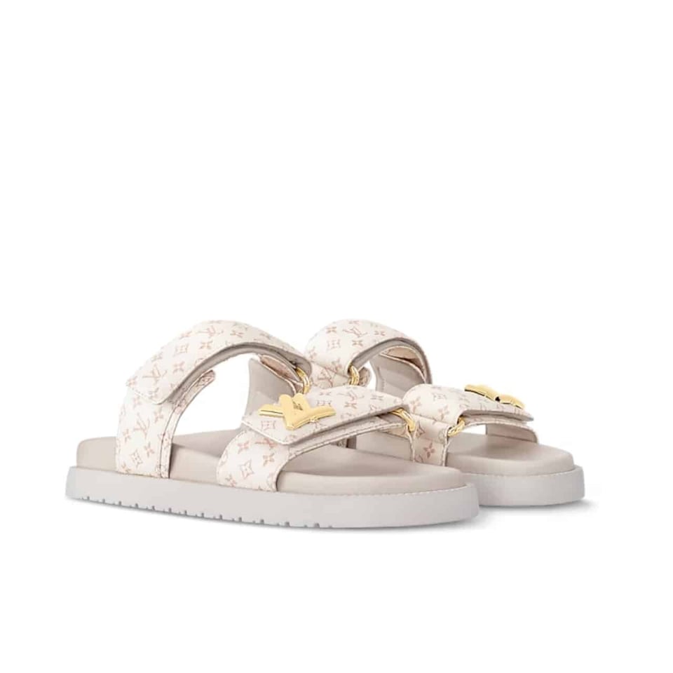 Louis Vuitton Lv Sunset Flat Comfort Mule White 1Ad1Ia view 2