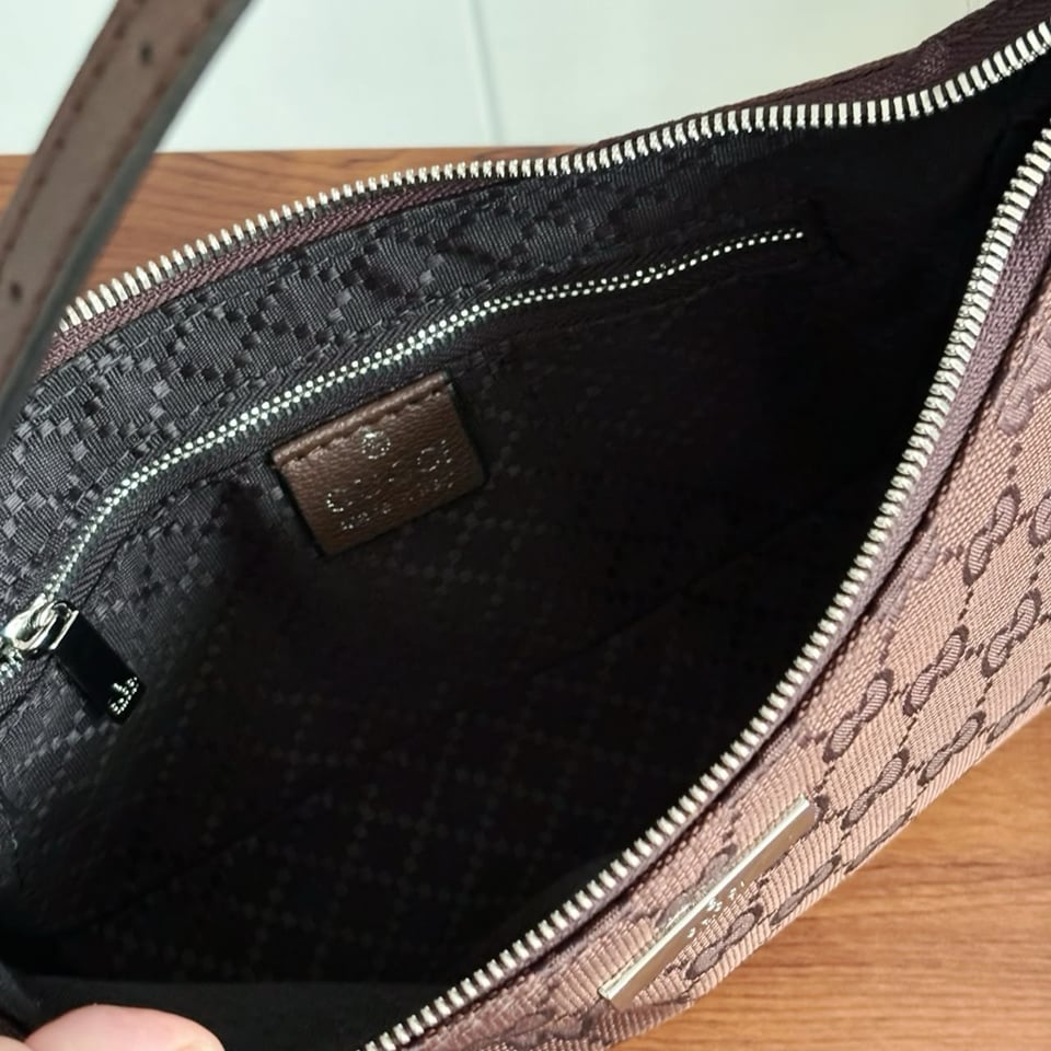 Gucci Lady Lunetta Small Shoulder Bag Dark Brown GG Canvas 22cm/8.7in 874743 view 11