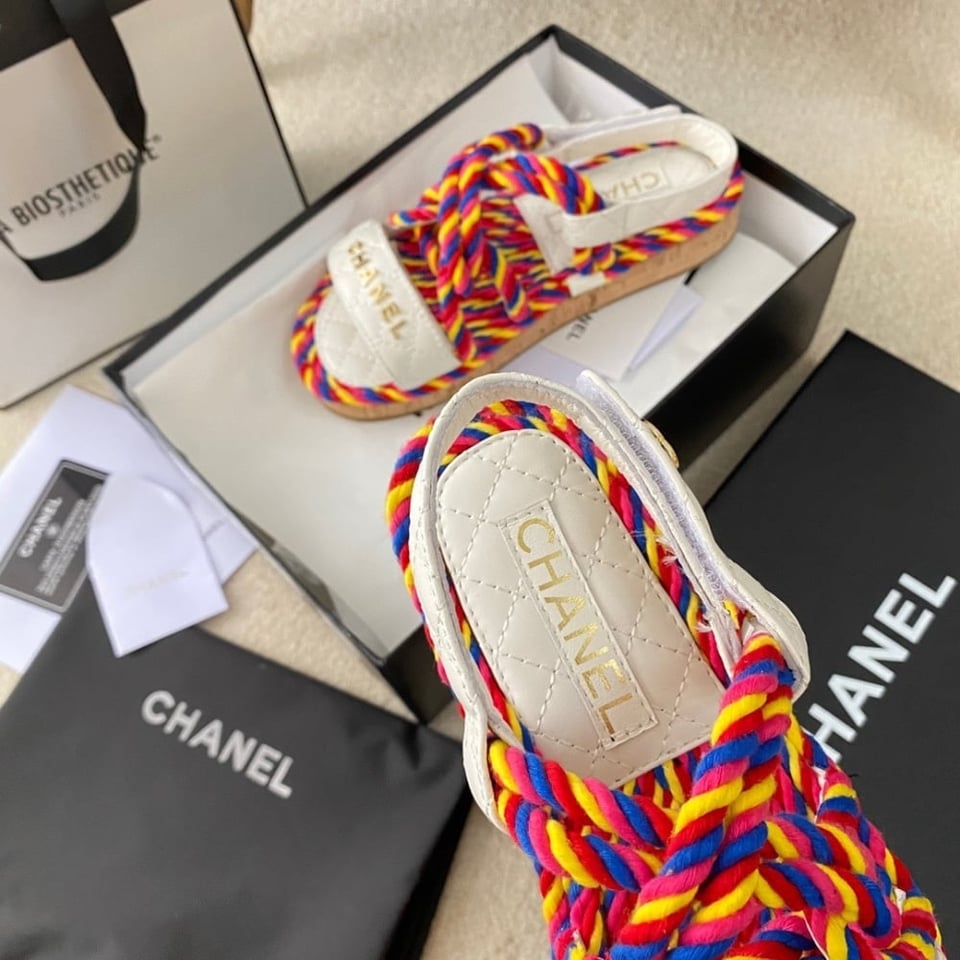 Chanel Rope Sandals Strap Multicolor view 4