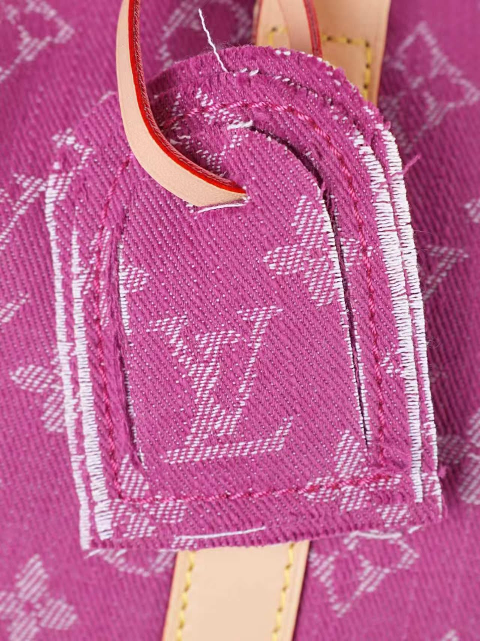 Louis Vuitton Keepall 45 Bag Fuchsia Denim M27944 view 9