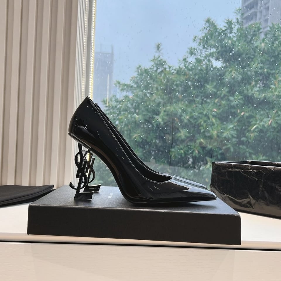 Saint Laurent Opyum Pumps In All Black 4720110Npvv1000 view 3