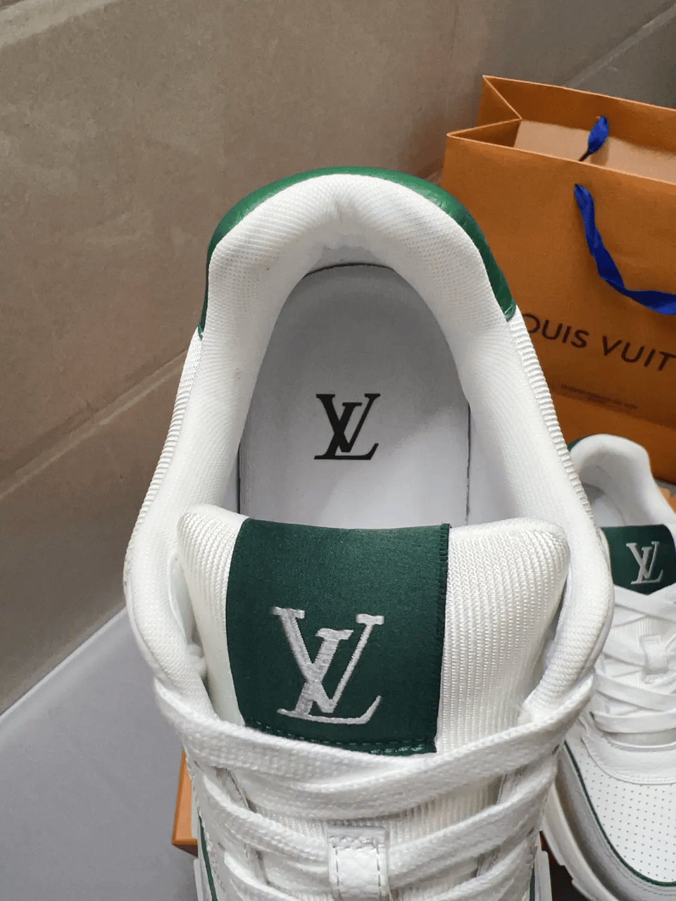 Louis Vuitton LV Classic Green Sneaker for Men 1AHSUK view 10