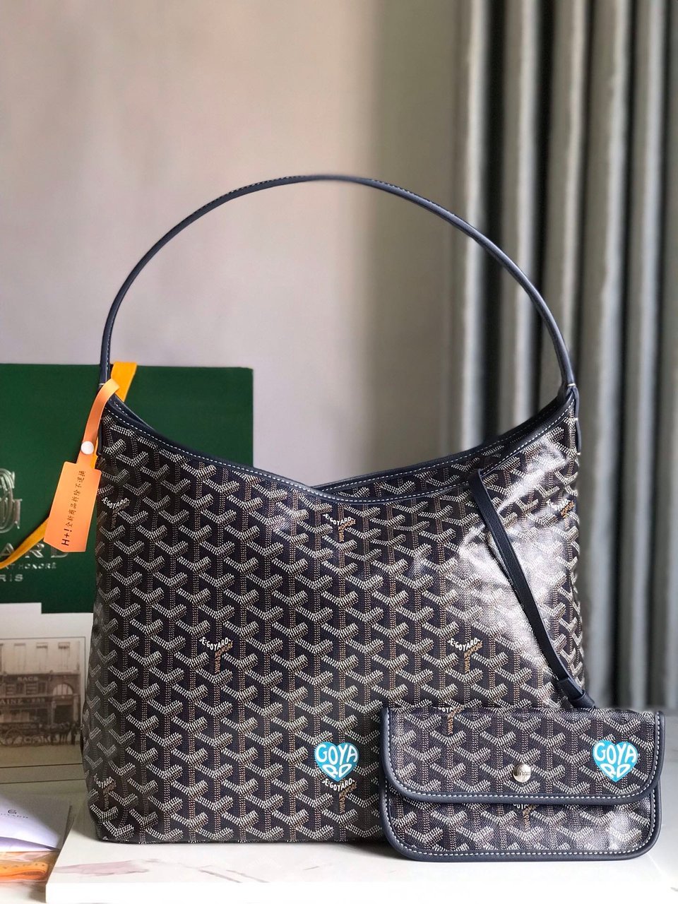 Goyard Hobo Boheme 42Cm Navy Blue Canvas view 2