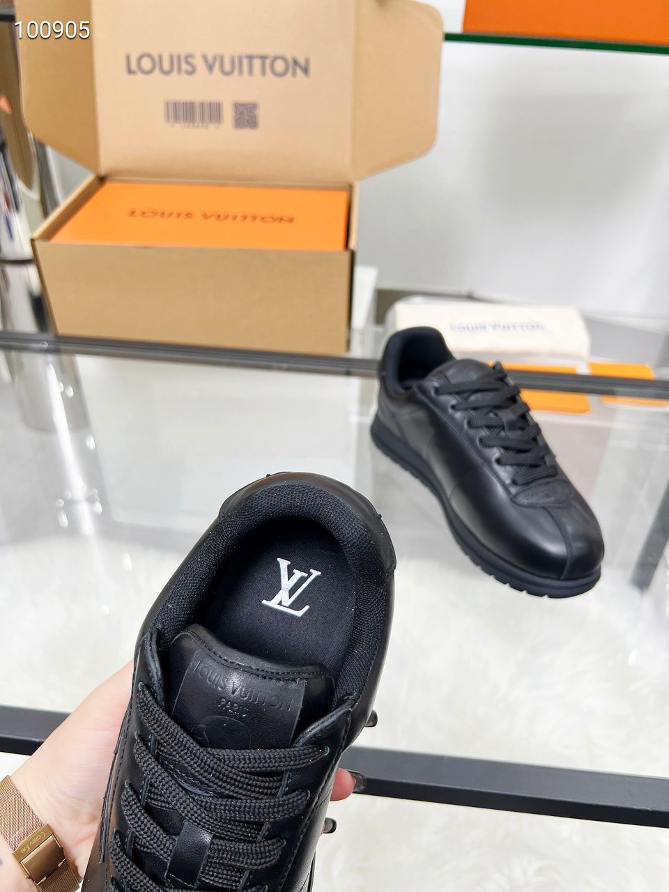 Louis Vuitton LV Trainer Triple Black Sneakers – Women’s Shoes view 6
