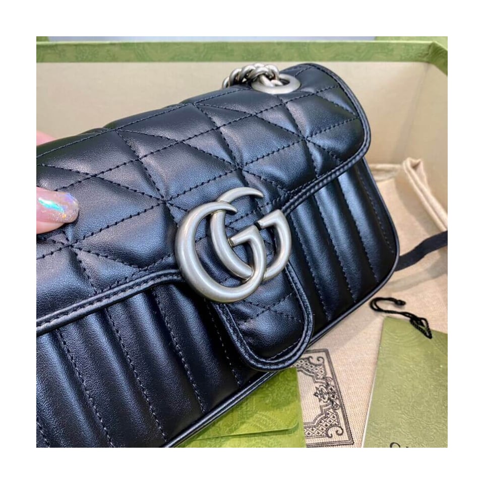 Gucci GG Marmont Mini Shoulder Bag Black view 14