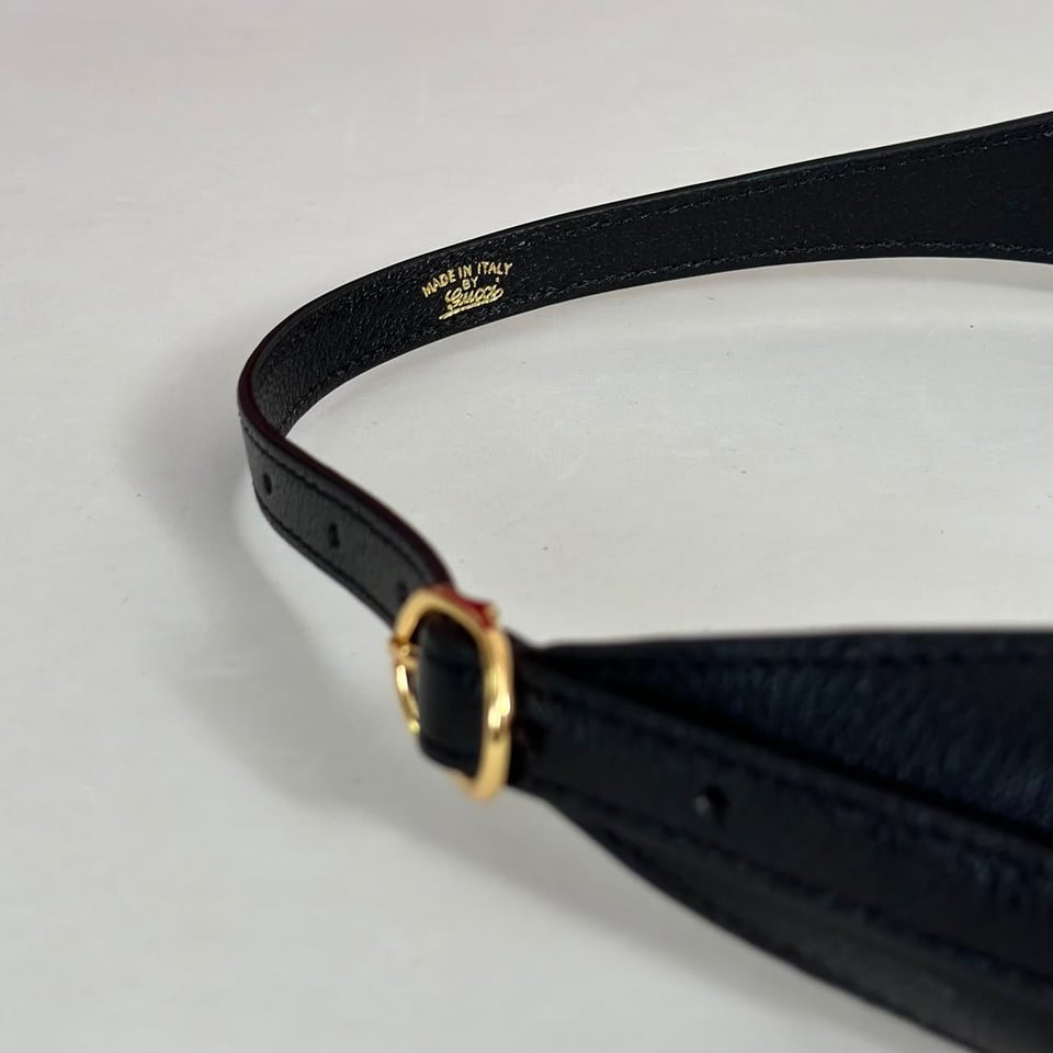 Gucci Jackie Slim Medium Shoulder Bag 28cm/11in Black Leather ‎863137 view 8