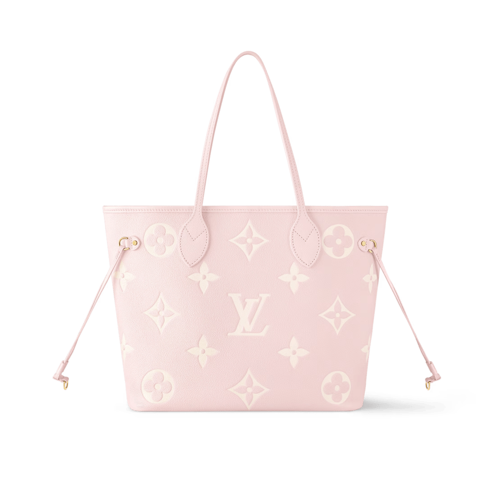 Louis Vuitton Neverfull MM Tote Bag Monogram Empreinte Pink/Quartz Pink/Beige 31cm M14210 view 3