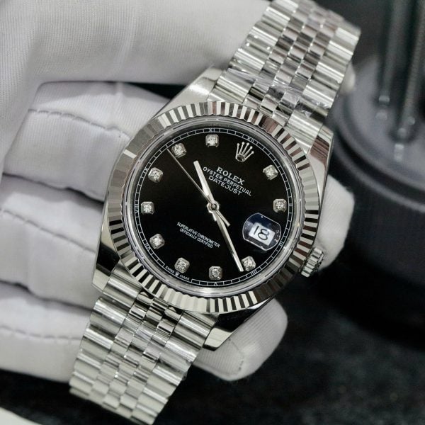 [Superclone] Rolex Datejust 41 mm Bright Black Dial Jubilee 126334 view 4