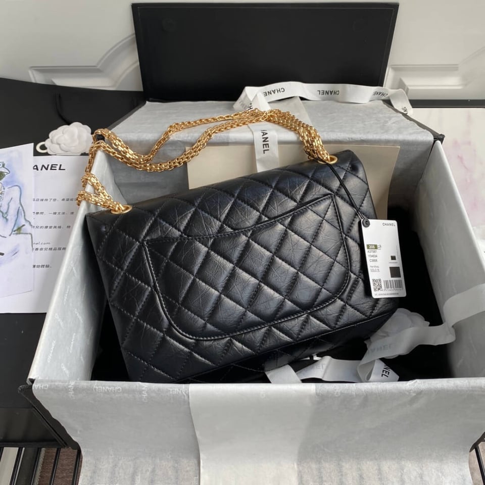 Chanel 2.55 Reissue 227 Aged Calf Black Flap Bag 28cm view 9