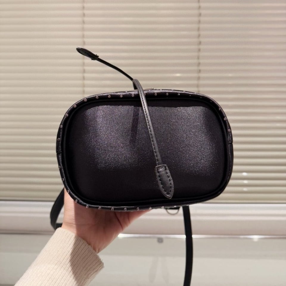 Prada Re Nylon Mini Bag With Studs Black 22Cm view 5