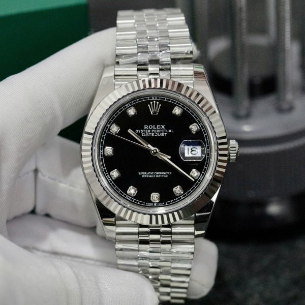 [Superclone] Rolex Datejust 41 mm Bright Black Dial Jubilee 126334 view 2