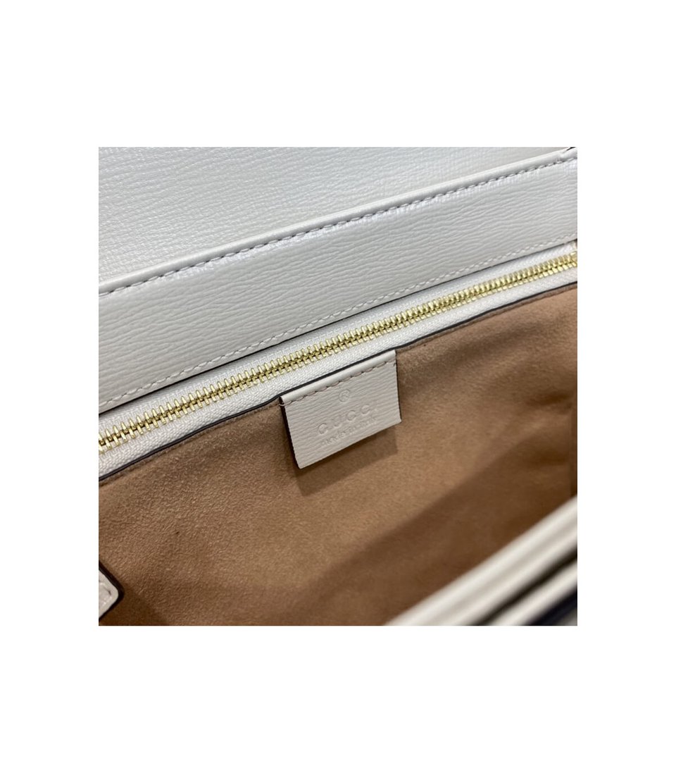 Gucci 1955 Horsebit White GG Supreme Canvas Shoulder Bag 25cm view 18