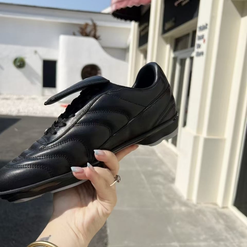 Louis Vuitton Footprint Soccer Sneaker Black 1Ahai9 view 6