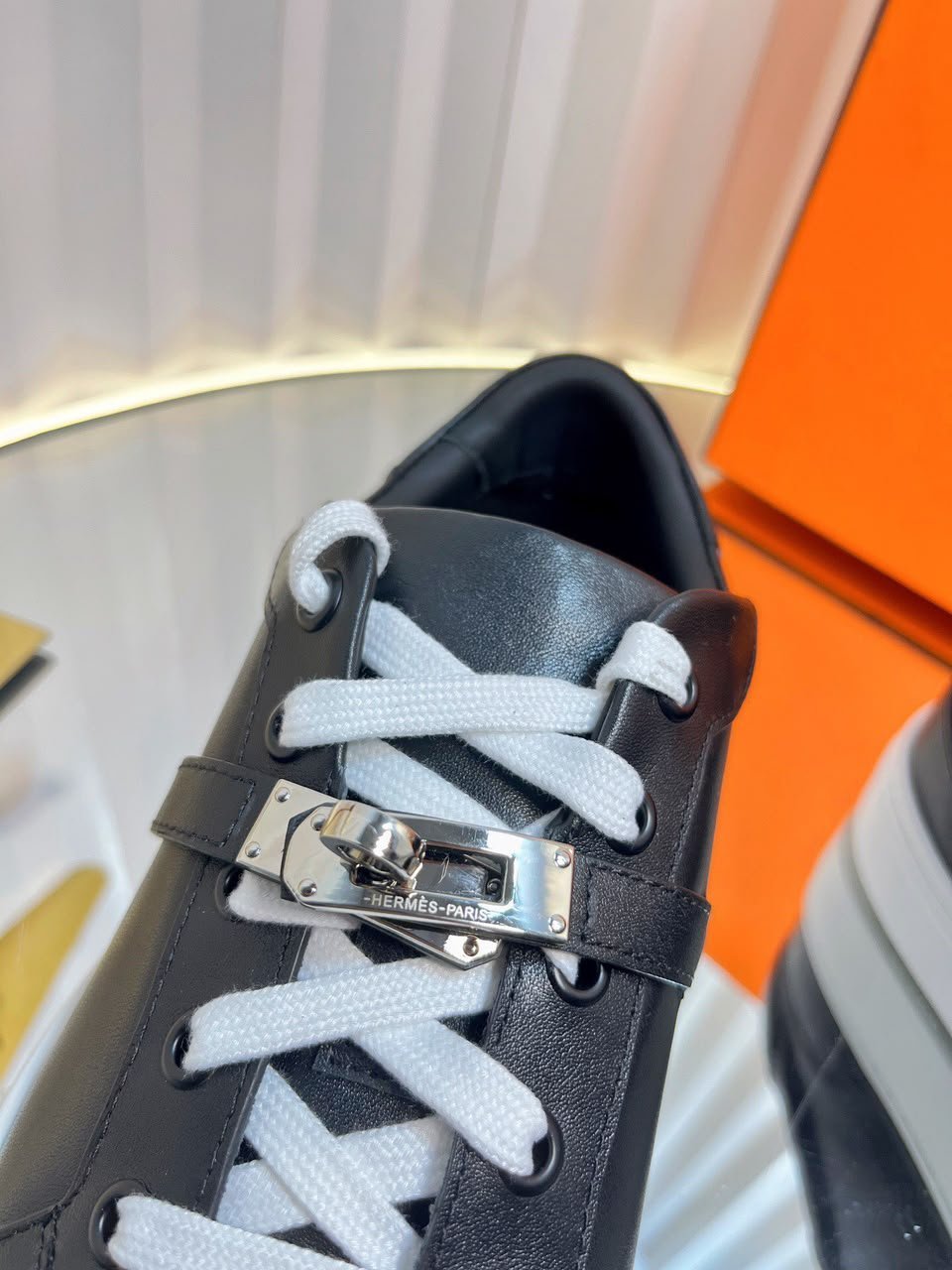 Hermes Sneakers Day Noir Color Calfskin H221197Z view 6