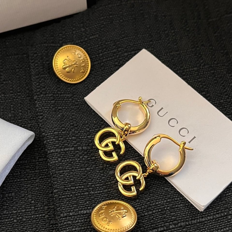 Gucci Gg Running Drop Earrings Gold view 4