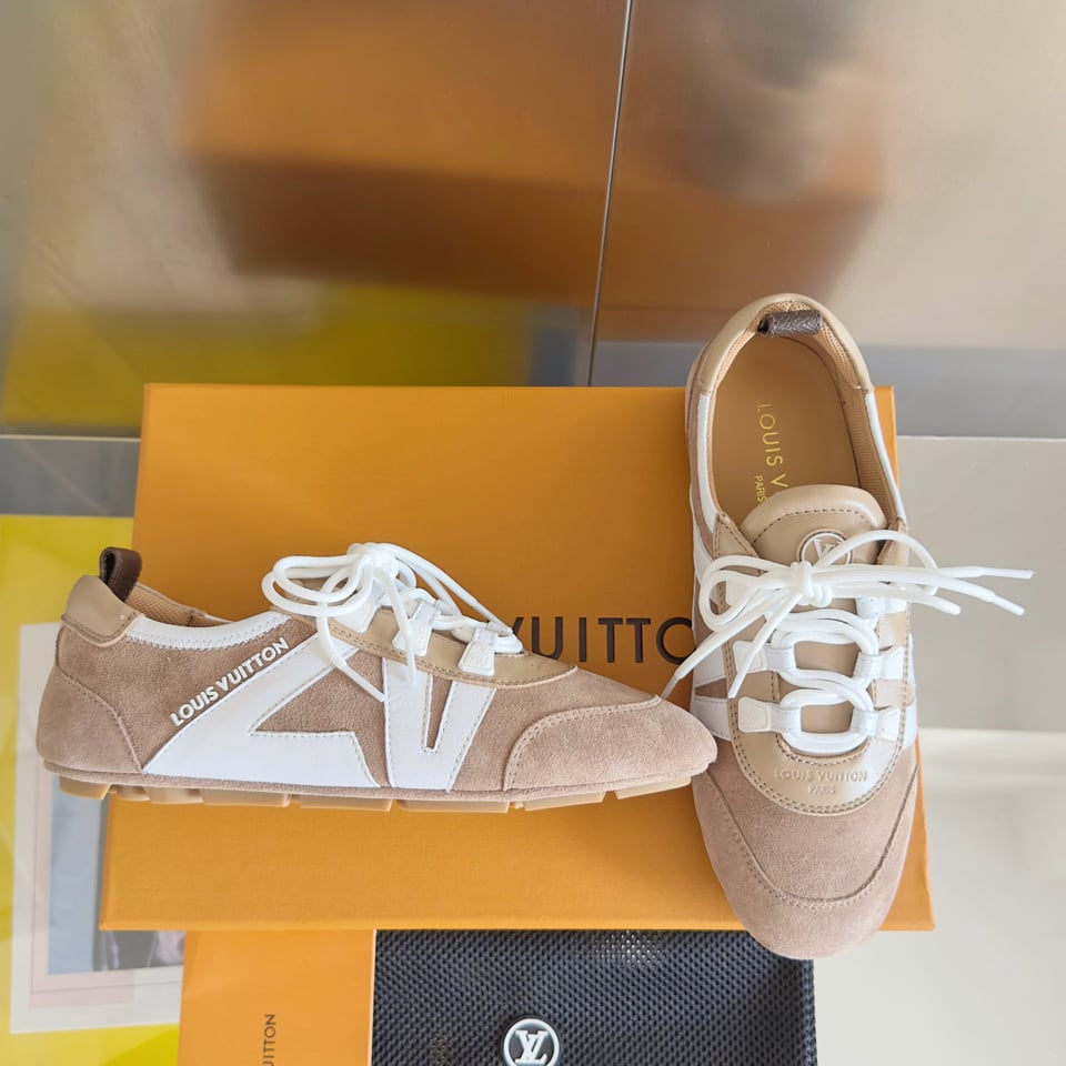 Louis Vuitton Sneakerina Yellow Beige – Women’s Ballet-Inspired Slim Sneakers view 6