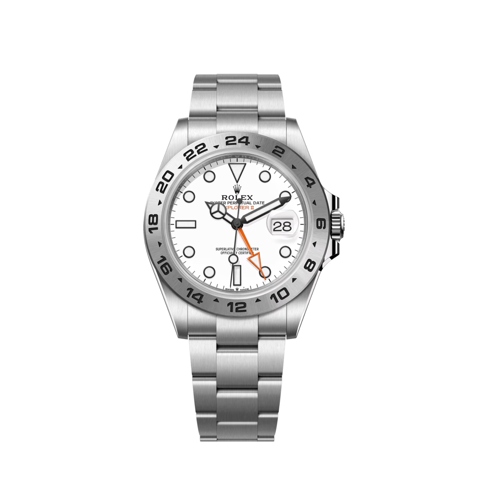 [SUPER CLONE] Rolex Explorer II Oyster 42 mm Oystersteel Reference 226570 White Dial view 2