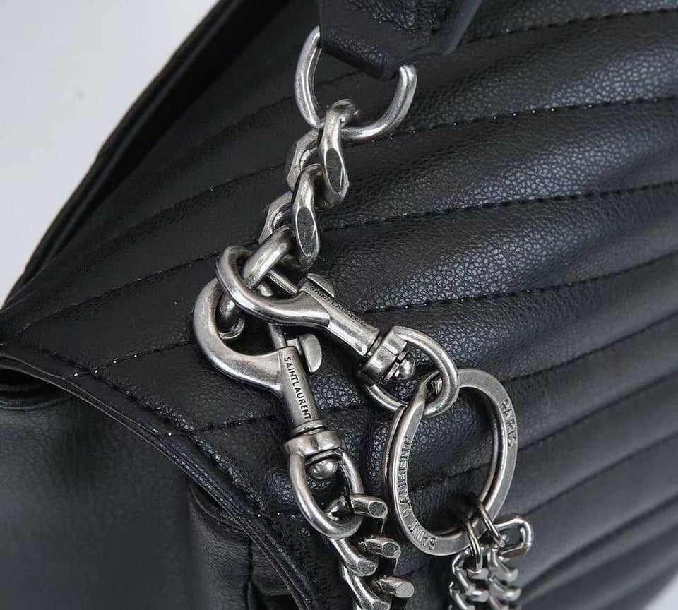 Saint Laurent College Large Chain Bag Black 32Cm view 4