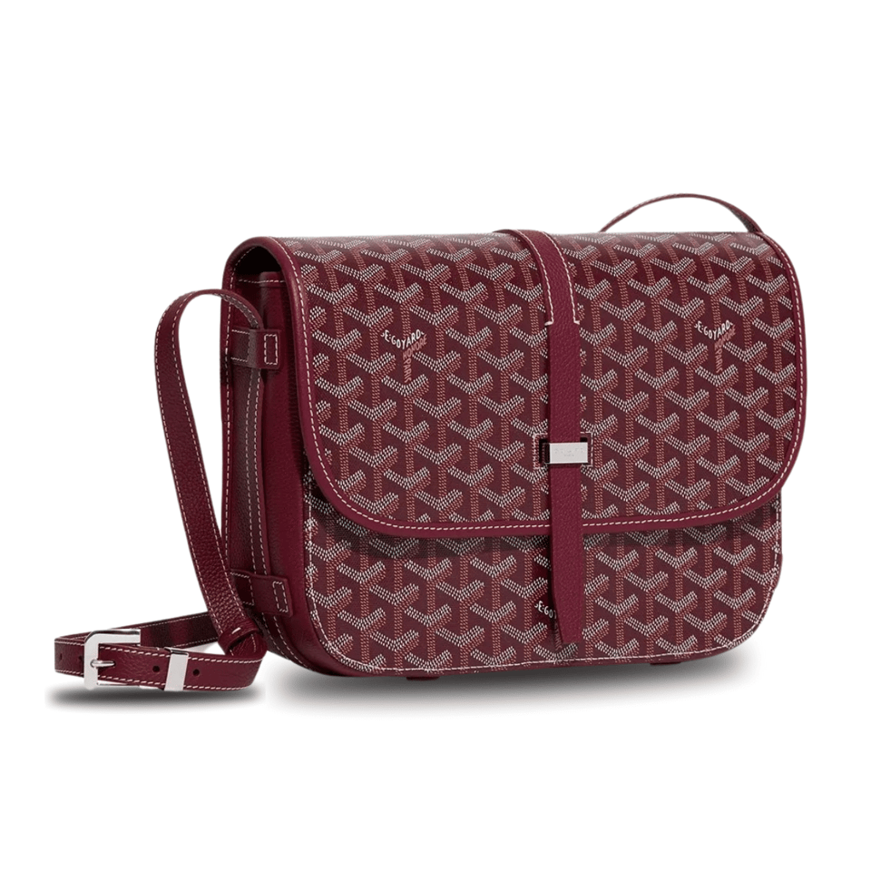 Goyard Belvedere Mm Bag 28Cm Burgundy Canvas view 2