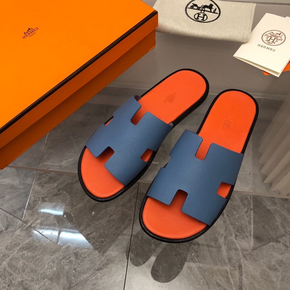 Hermes Izmir Sandal Bleu Bleuet Orange H221824Z view 5