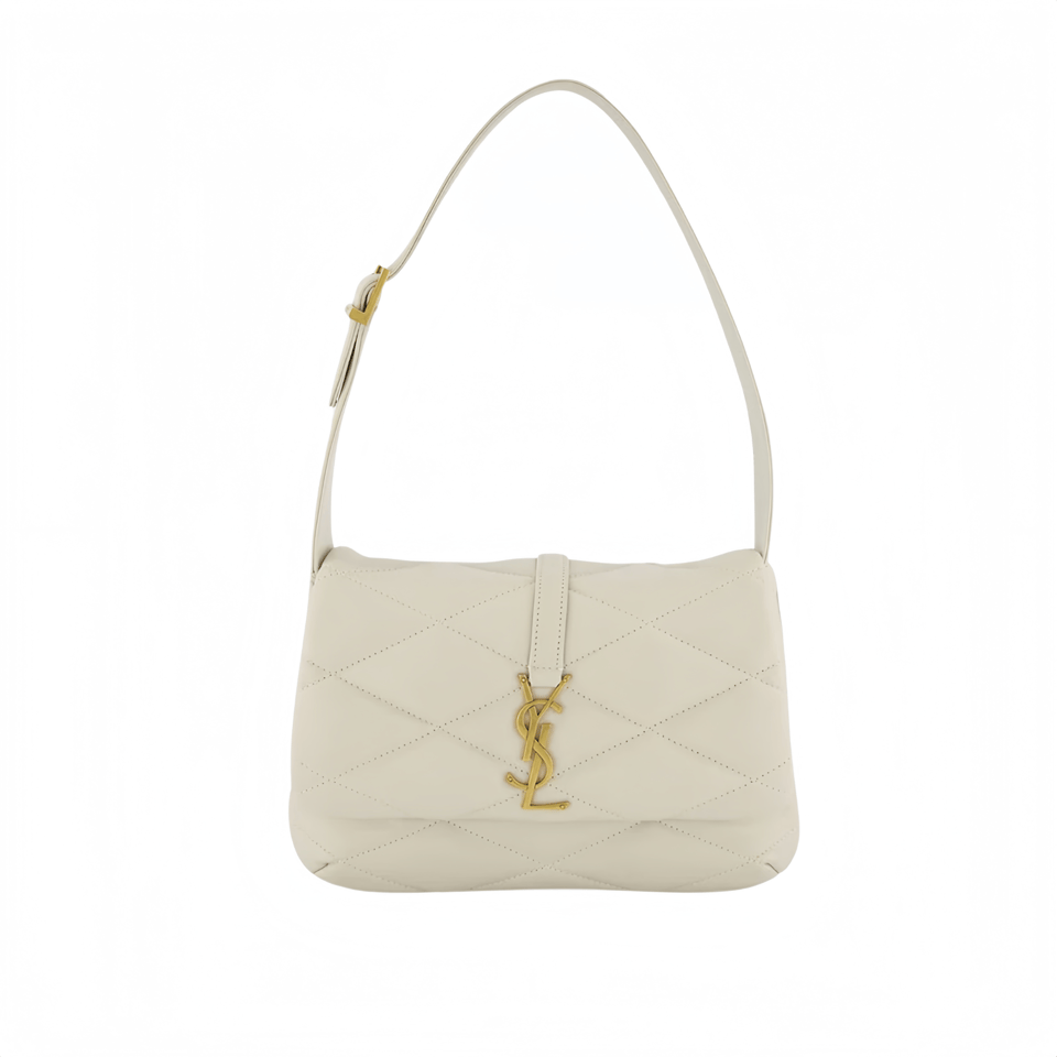 Saint Laurent Le 57 Quilted Leather Shoulder Bag White 27Cm view 2