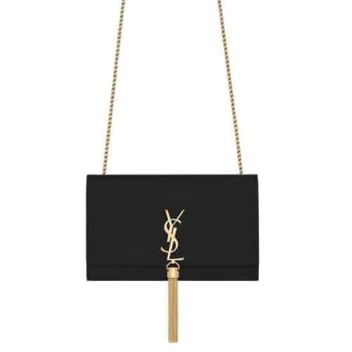 Saint Laurent Kate Medium Chain Bag With Tassel In Grain De Poudre Embossed Leather view 2