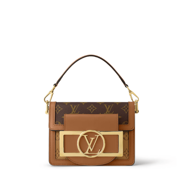 Louis Vuitton Mini Dauphine Lock Xl Brown 20Cm M46537