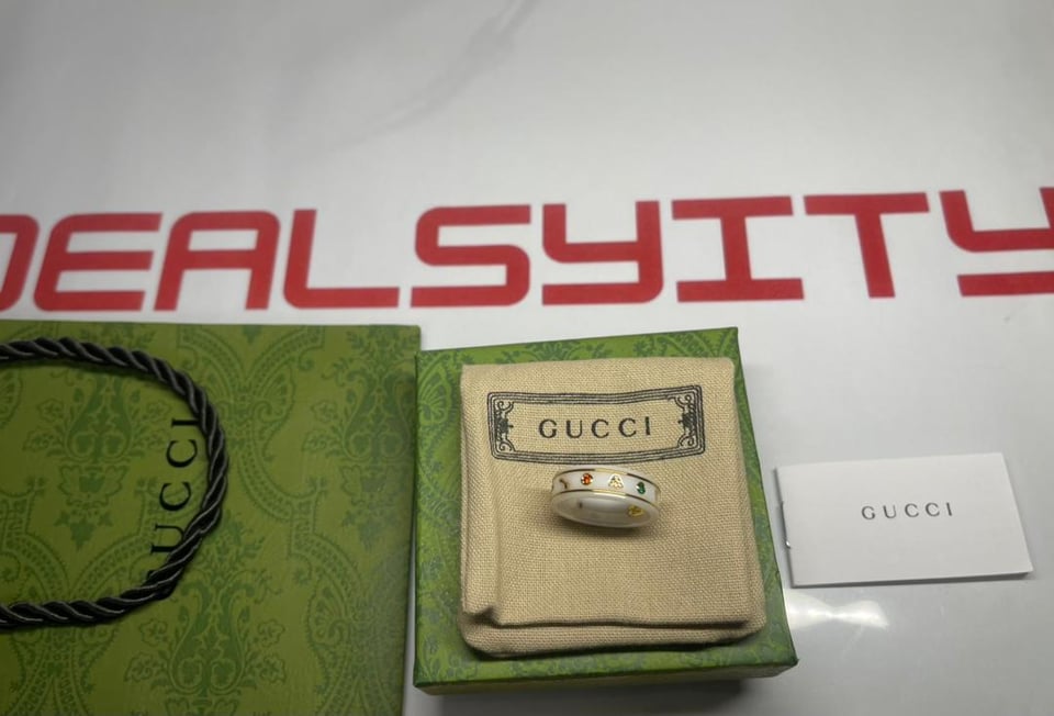 Gucci Icon Ring With Gemstones White view 6
