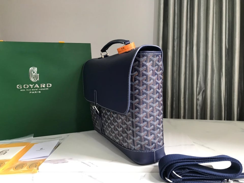 Goyard Citadin Bag 38Cm Navy Blue Canvas view 3